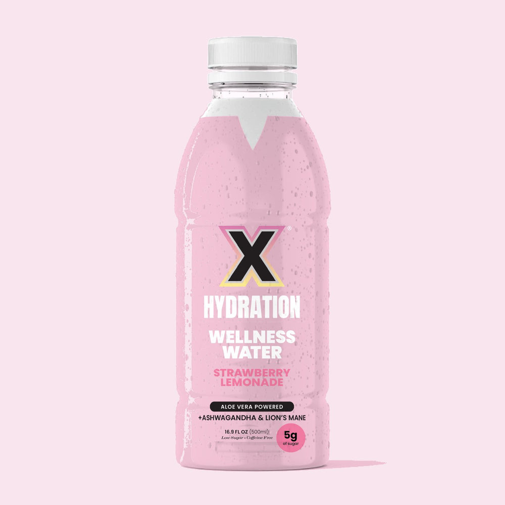X Hydration Strawberry Lemonade bottle mockup